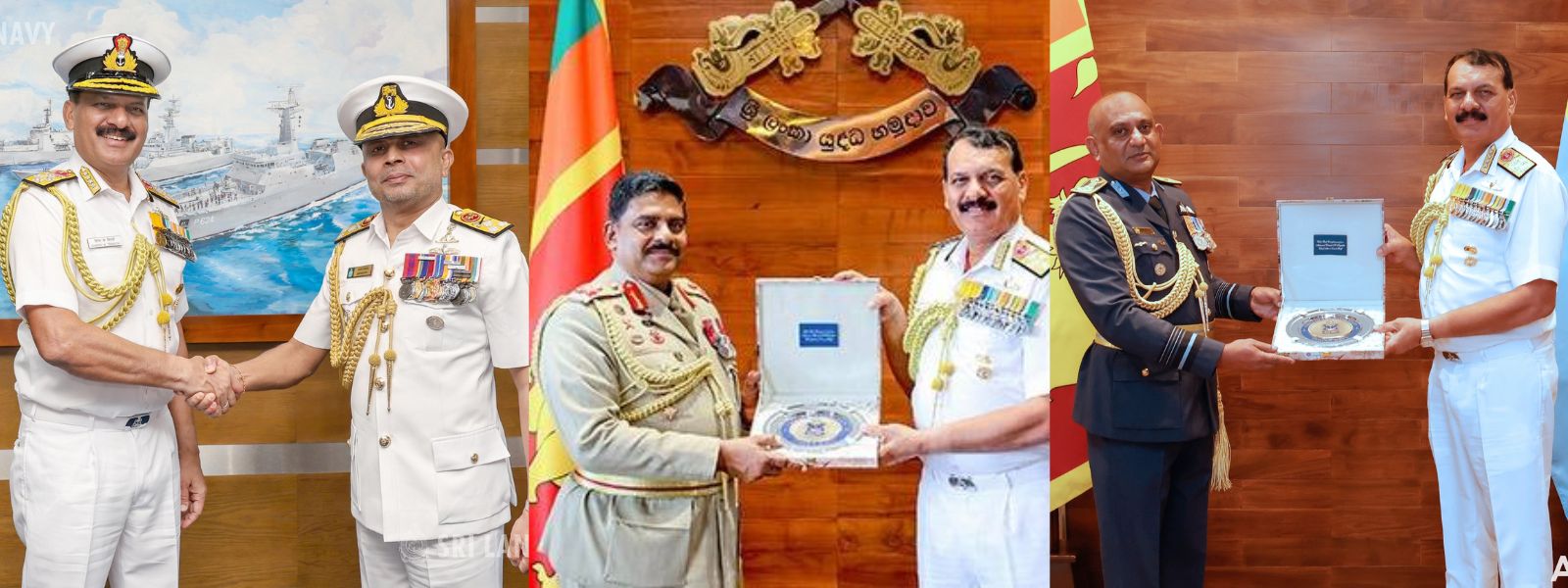 Indian Navy Chief Meets Sri Lankan Forces Chiefs